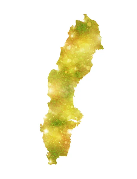 Country map　Sweden — Stockvector